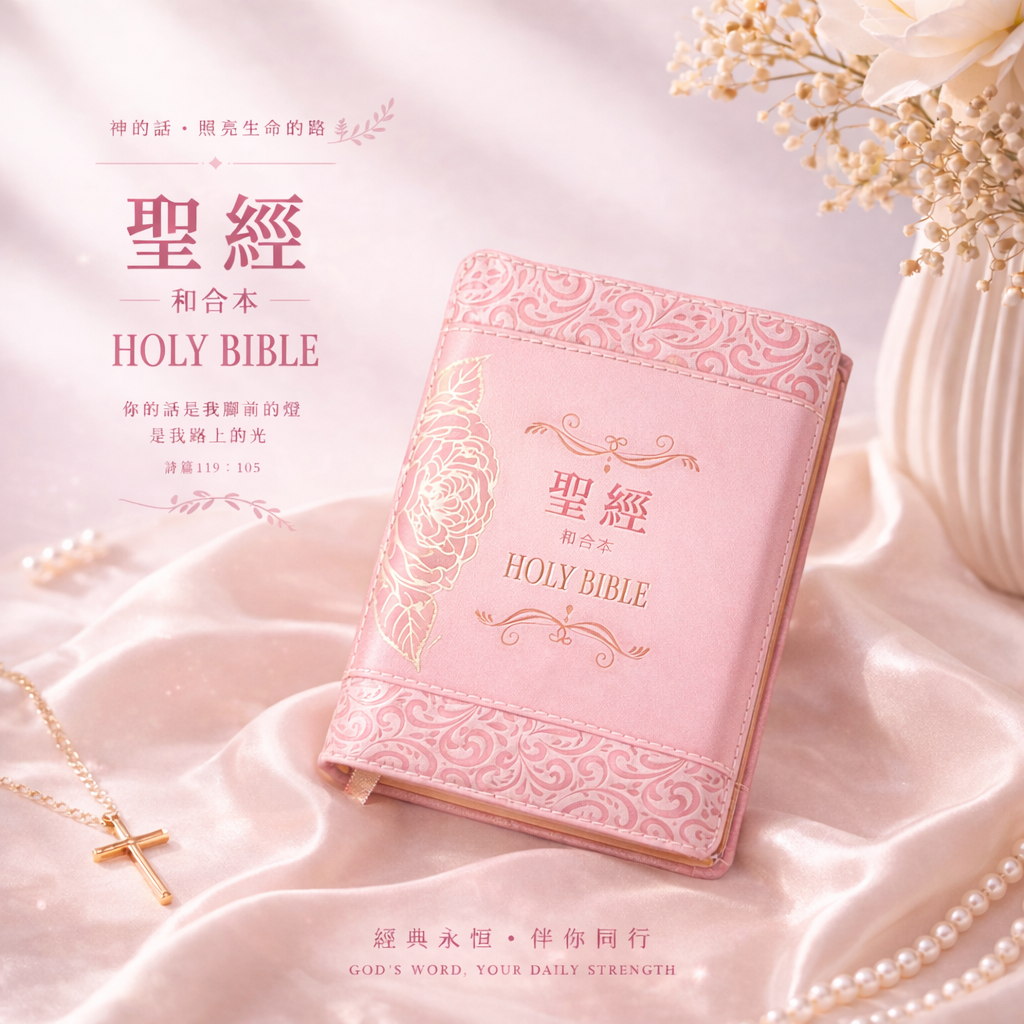 (玫瑰粉)皮面拉鍊_3系列和合本聖經
