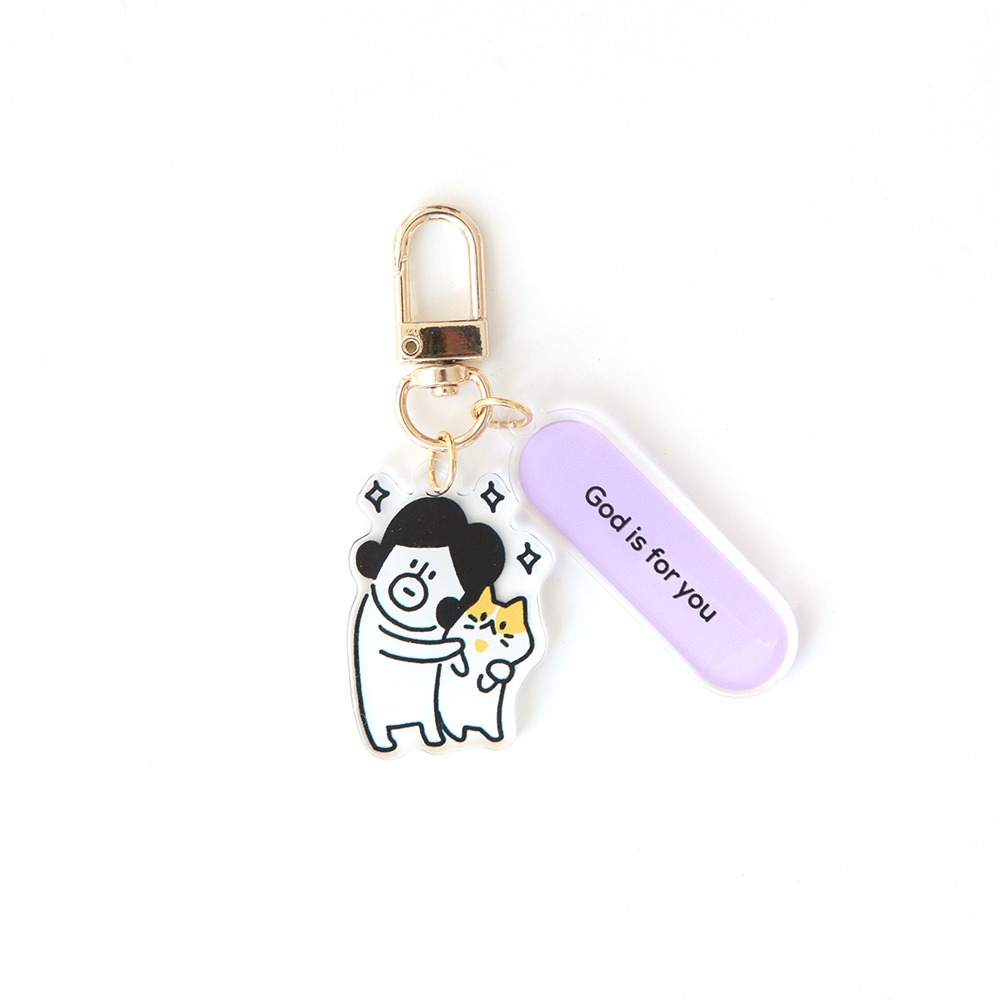 08.Hug_哈囉‧登登系列 壓克力Key Ring