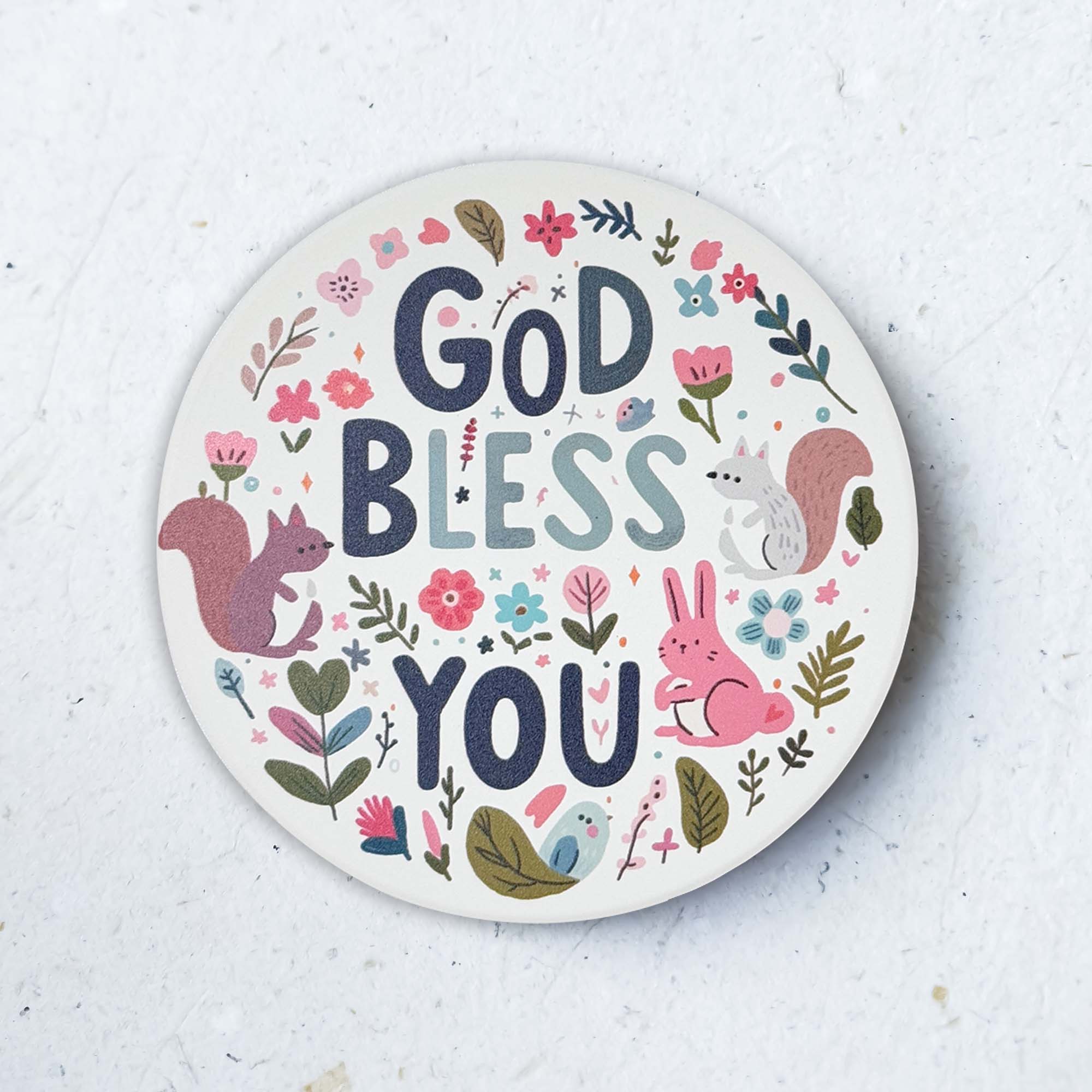 God bless you-吸水杯墊